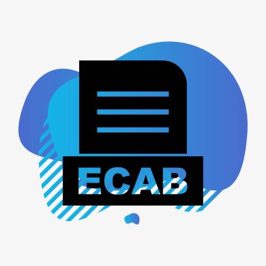 ECAB dosyası soyut Arkaplanda izole edildi