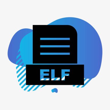 ELF dosyası soyut arkaplanda izole edildi