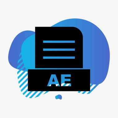 AE dosyası soyut arkaplanda izole edildi