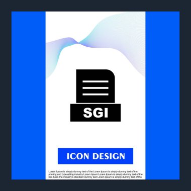 SGI dosyası soyut arkaplanda izole edildi