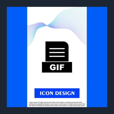 GIF file Isolated On Abstract Background clipart