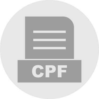 CPF dosyası soyut Arkaplanda izole edildi 
