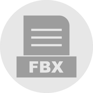 FBX dosyası soyut Arkaplanda izole edildi 