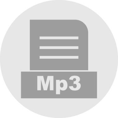 MP3 dosyası soyut arkaplanda izole edildi