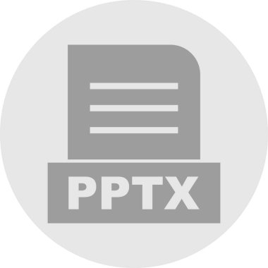 PPTX dosyası soyut Arkaplanda izole edildi