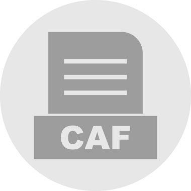 CAF dosyası soyut arkaplanda izole edildi