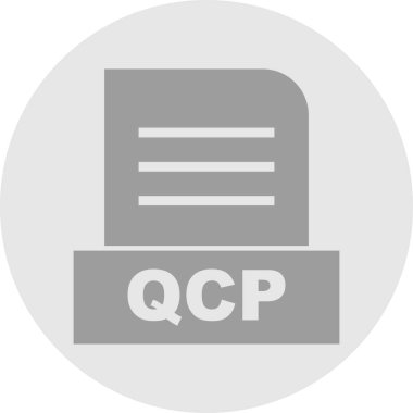 QCP dosyası soyut arkaplanda izole edildi