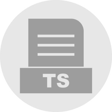 TS dosyası soyut arkaplanda izole edildi 