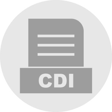 CDI dosyası soyut arkaplanda izole edildi