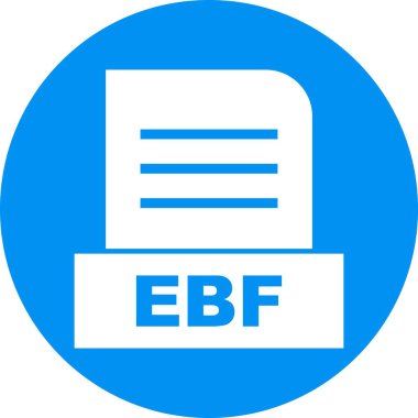 EBF dosyası soyut Arkaplanda izole edildi