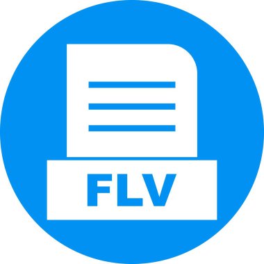 FLV dosyası soyut arkaplanda izole edildi