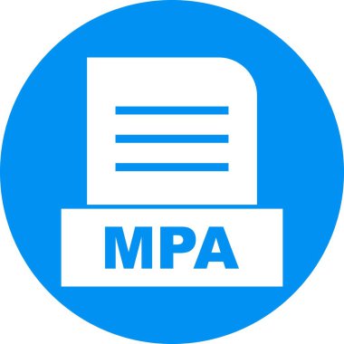 MPA dosyası soyut arkaplanda izole edildi