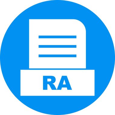 RA dosyası soyut arkaplanda izole edildi