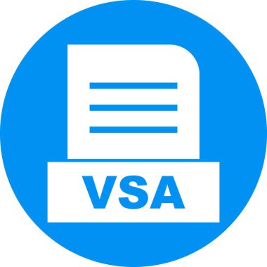 VSA dosyası soyut arkaplanda izole edildi