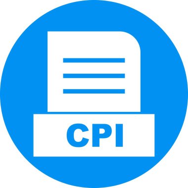 CPI dosyası soyut Arkaplanda izole edildi