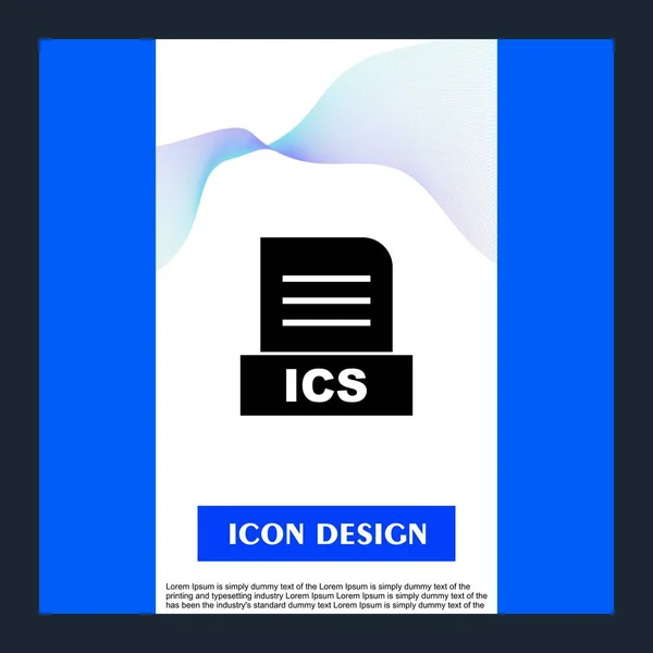 Ics Datei Isoliert Auf Abstraktem Hintergrund — Stockfoto