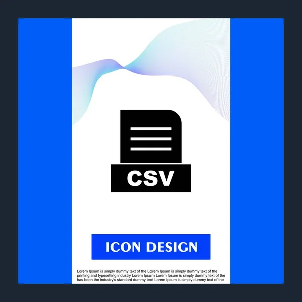 Csv Datei Auf Abstraktem Hintergrund Isoliert — Stockfoto