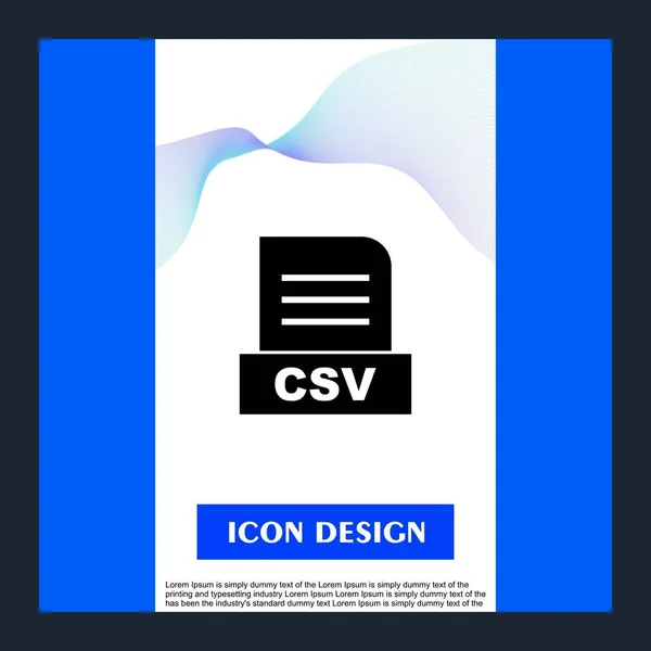 Csv Bestand Geïsoleerd Abstracte Achtergrond — Stockfoto