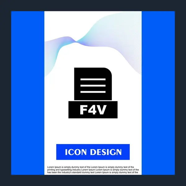 F4V Datei Isoliert Auf Abstraktem Hintergrund — Stockfoto