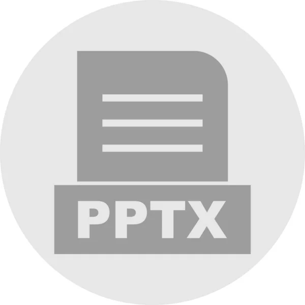 Pptx Datei Isoliert Auf Abstraktem Hintergrund — Stockfoto