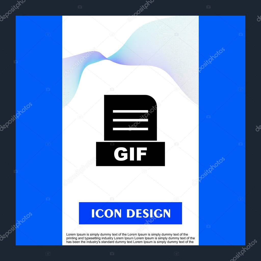 GIF file Isolated On Abstract Background