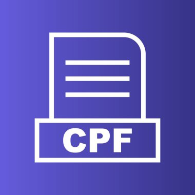 CPF dosyası soyut Arkaplanda izole edildi 