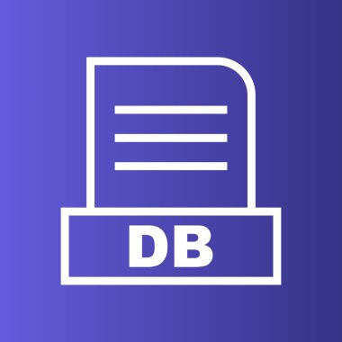 DB dosyası soyut arkaplanda izole edildi 