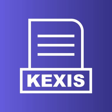 KEXIS dosyası Soyut Arkaplanda İzole Edildi