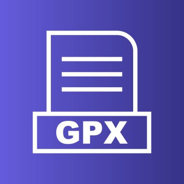 GPX dosyası soyut Arkaplanda izole edildi