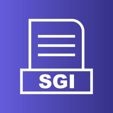 SGI dosyası soyut arkaplanda izole edildi