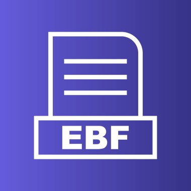 EBF dosyası soyut Arkaplanda izole edildi