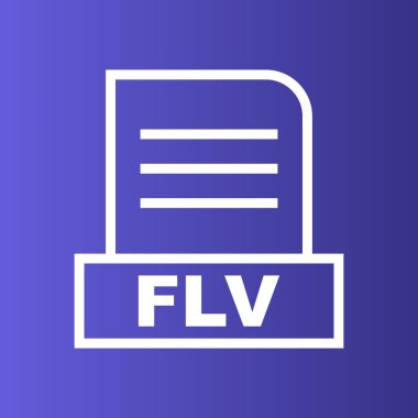 FLV dosyası soyut arkaplanda izole edildi