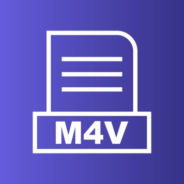 M4V dosyası soyut arkaplanda izole edildi 