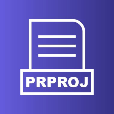 Soyut Arkaplanda PRPROJ dosyası izole edildi