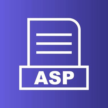 ASP dosyası soyut arkaplanda izole edildi