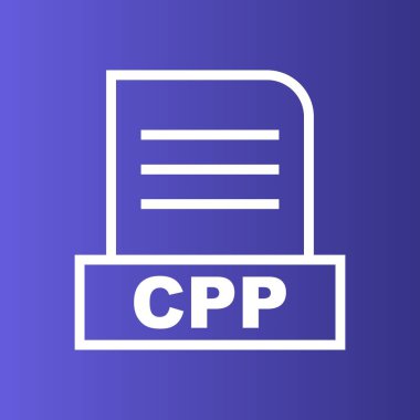 CPP dosyası soyut Arkaplanda izole edildi