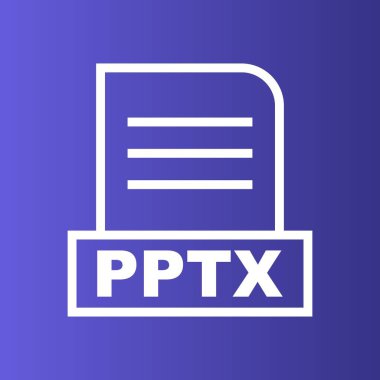 PPTX dosyası soyut Arkaplanda izole edildi