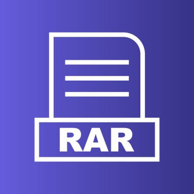 RAR dosyası soyut arkaplanda izole edildi