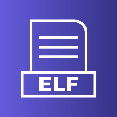 ELF dosyası soyut arkaplanda izole edildi