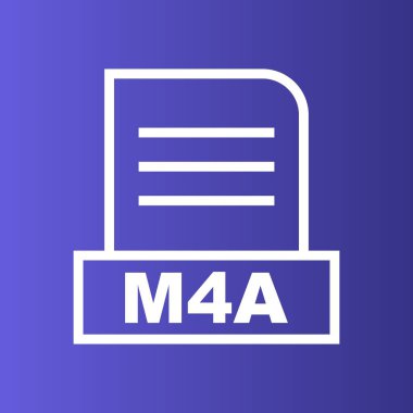 M4A dosyası soyut arkaplanda izole edildi