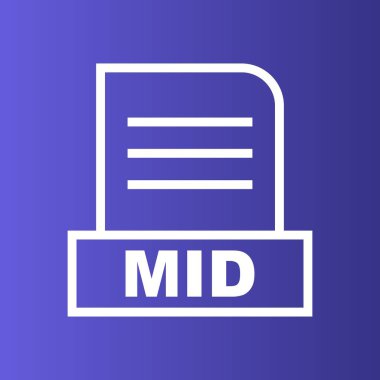 MID dosyası soyut arkaplanda izole edildi