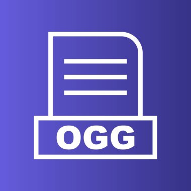 OGG dosyası soyut arkaplanda izole edildi