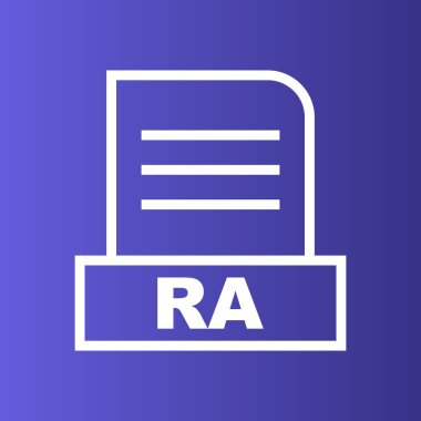 RA dosyası soyut arkaplanda izole edildi