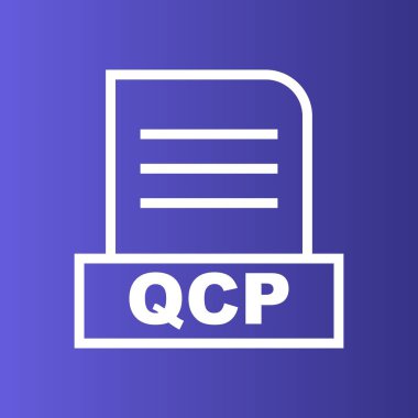 QCP dosyası soyut arkaplanda izole edildi