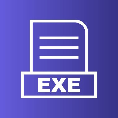 EXE dosyası soyut arkaplanda izole edildi