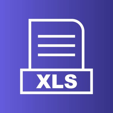 XLS dosyası soyut arkaplanda izole edildi