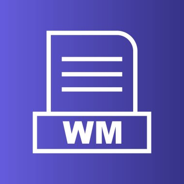 WM dosyası soyut arkaplanda izole edildi