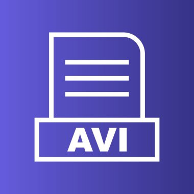 AVI dosyası soyut Arkaplanda izole edildi