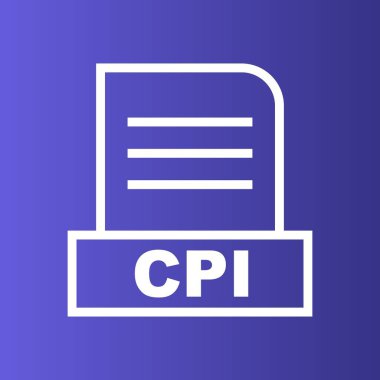 CPI dosyası soyut Arkaplanda izole edildi