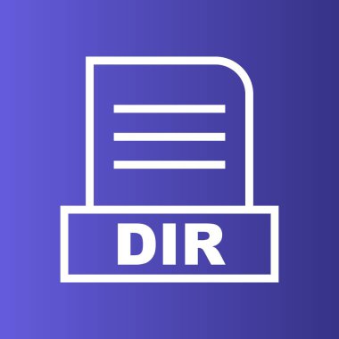 DIR dosyası soyut arkaplanda izole edildi